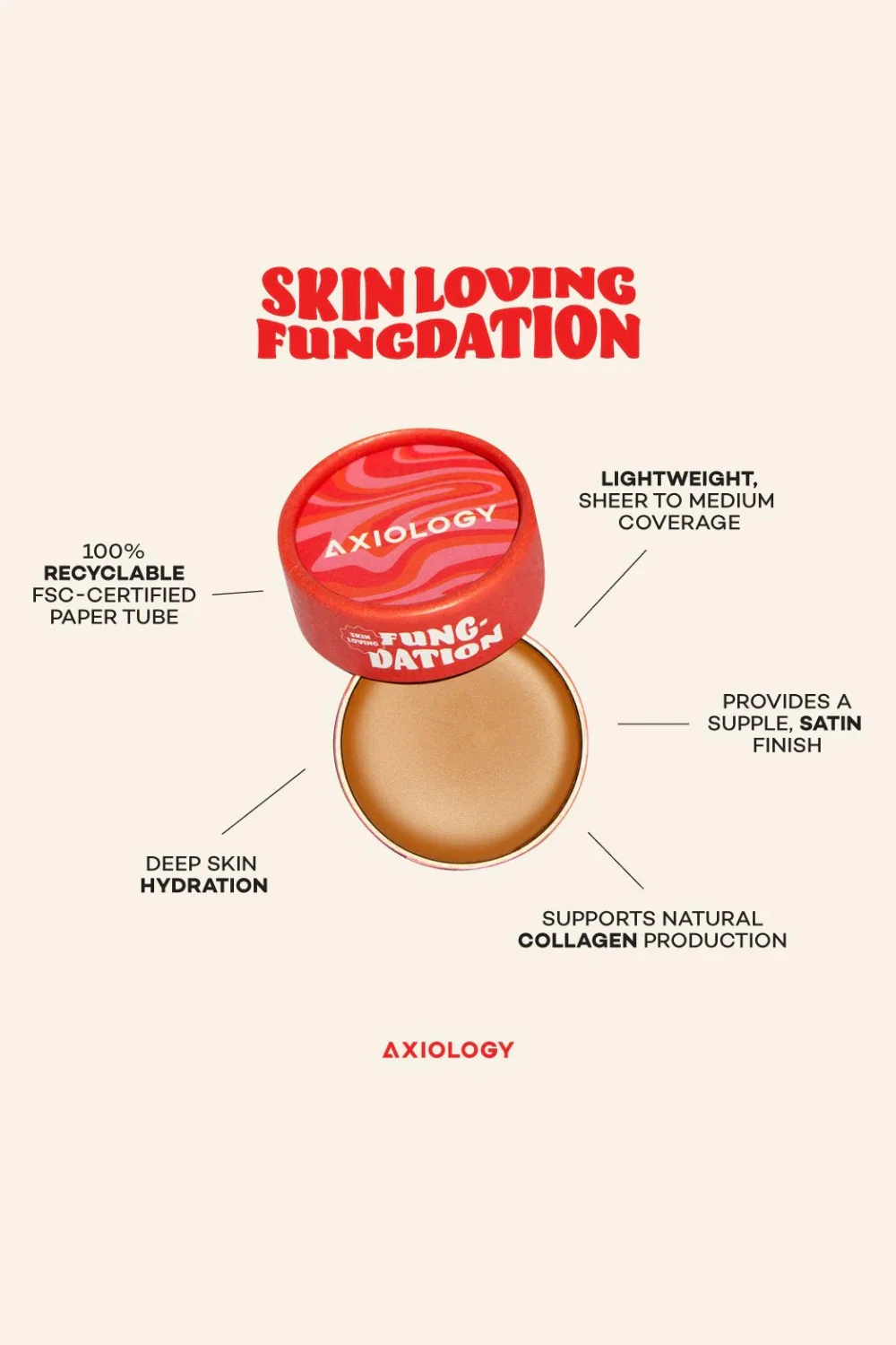 Axiology - Fungdation - Mushroom Foundation (15 shades) - 11.3g - Image 3