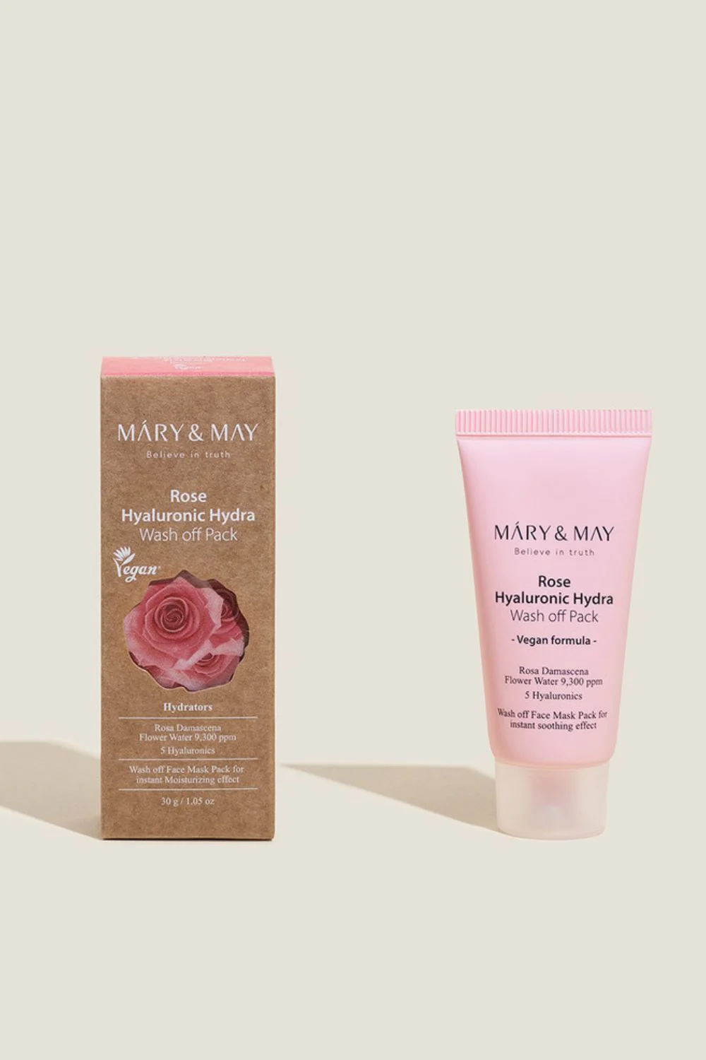 Mary & May - Rose Hyaluronic Hydra Wash Off Pack - 30g / 125g - Image 8